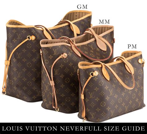 louis vuitton tote size chart